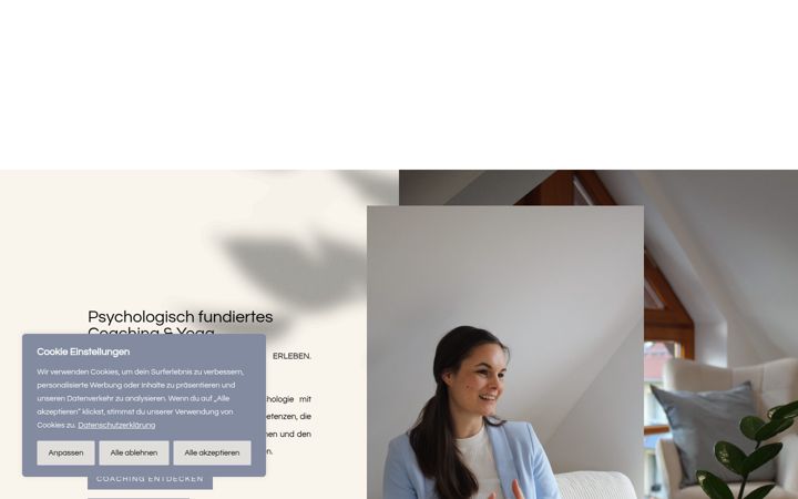 Screenshot of marieyoga.de