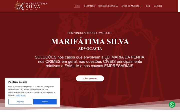 Screenshot of marifatima.adv.br