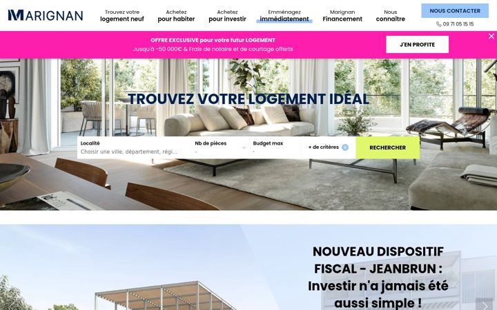 Screenshot of marignan-immobilier.com