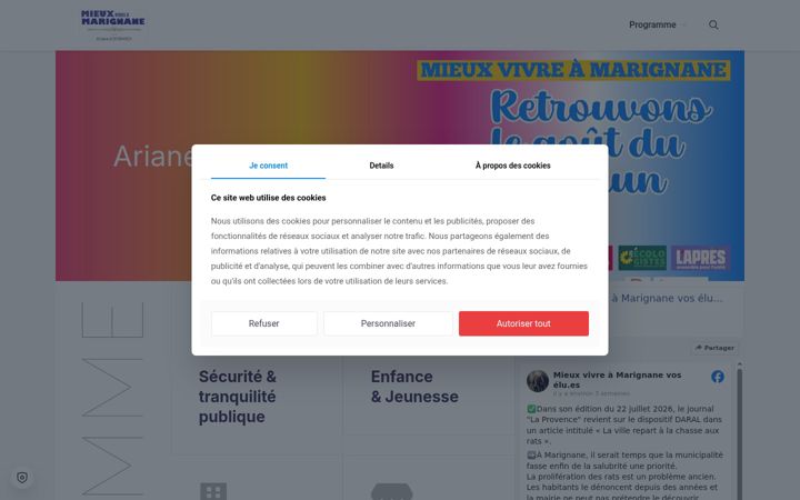 Screenshot of marignane.net