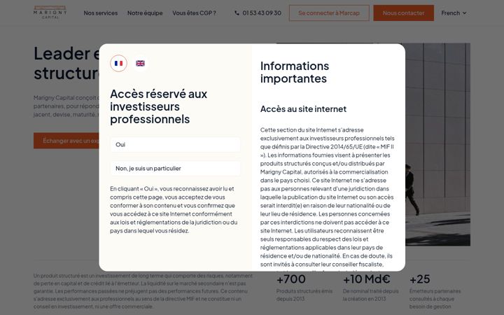 Screenshot of marignycapital.com