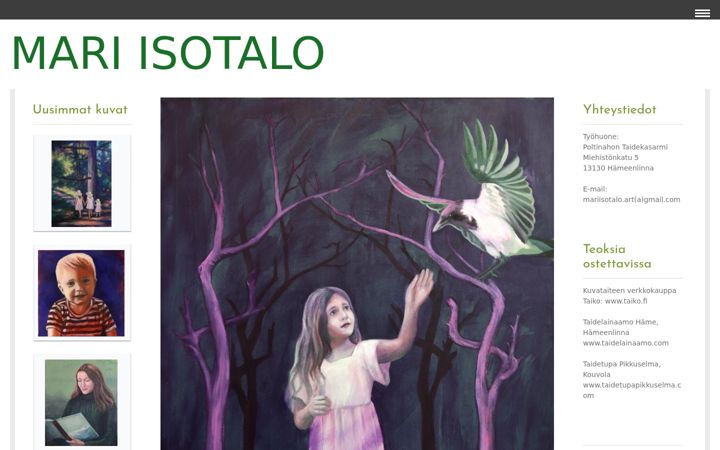 Screenshot of mariisotalo.com