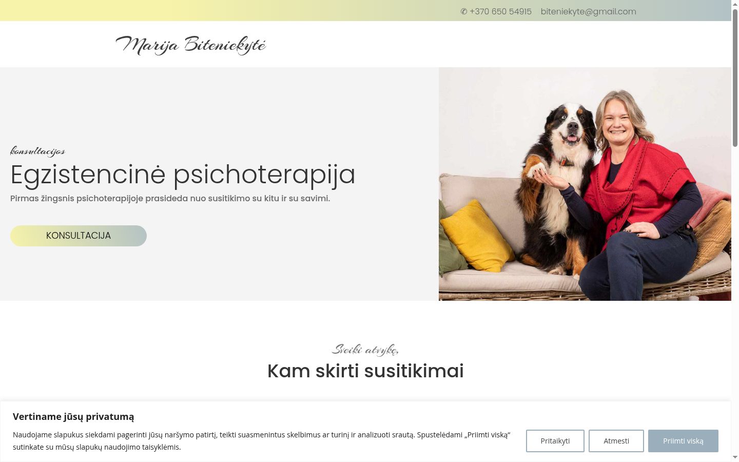Snímek obrazovky baneru souhlasu zobrazeného před jakoukoli interakcí