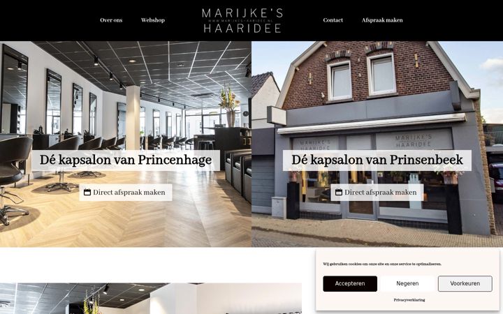 Screenshot of marijkeshaaridee.nl