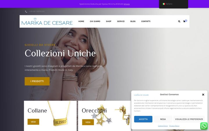 Screenshot of marikadecesare.com