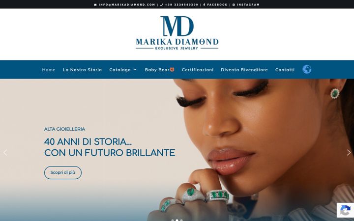 Screenshot of marikadiamond.com