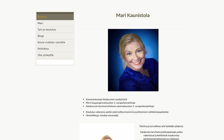 Screenshot of marikaunistola.fi