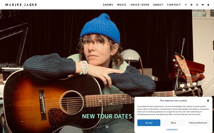 Screenshot of marikejager.com