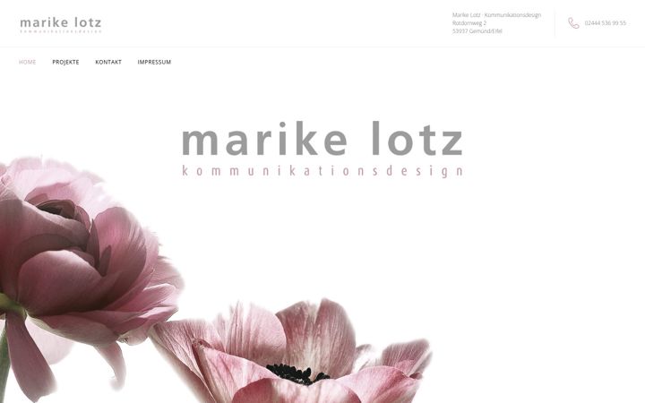 Screenshot of marikelotz.de
