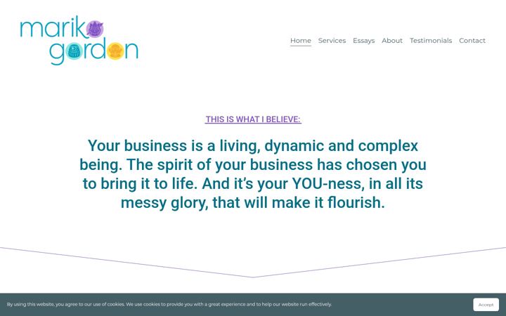 Screenshot of marikogordon.com