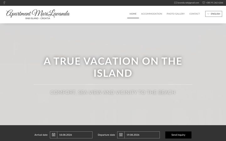 Screenshot of marilavanda.com