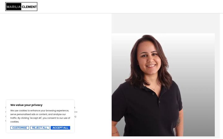 Screenshot of mariliaclement.com