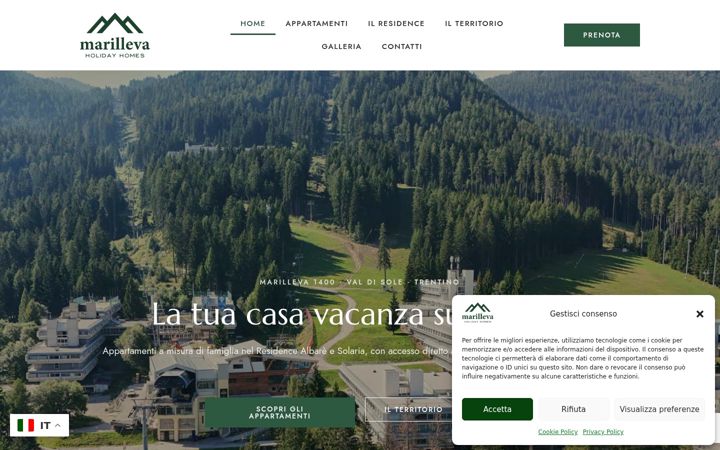 Screenshot of marillevaholidayhomes.it