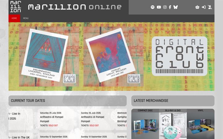 Screenshot of marillion.com