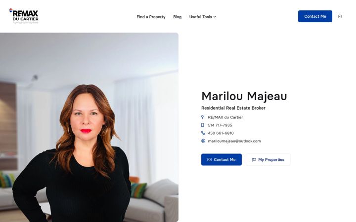 Screenshot of mariloumajeau.com