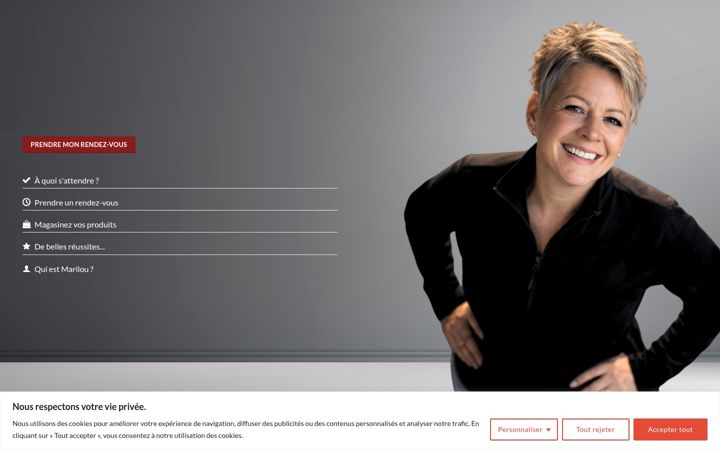 Screenshot of mariloutheriault.com