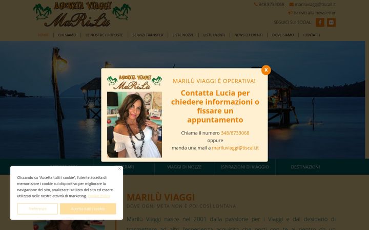 Screenshot of mariluviaggi.com