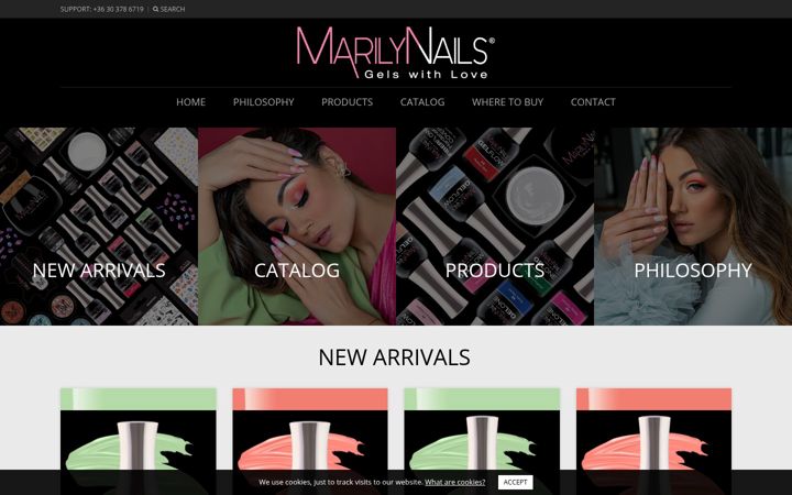 Screenshot of marilynails.com