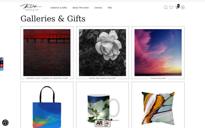 Screenshot of marilyndillonphoto.com
