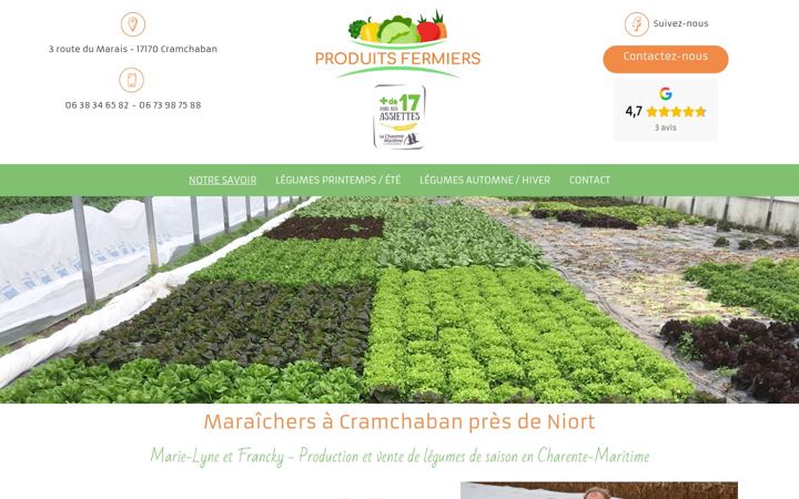 Screenshot of marilyneetfrancky-maraichers.fr