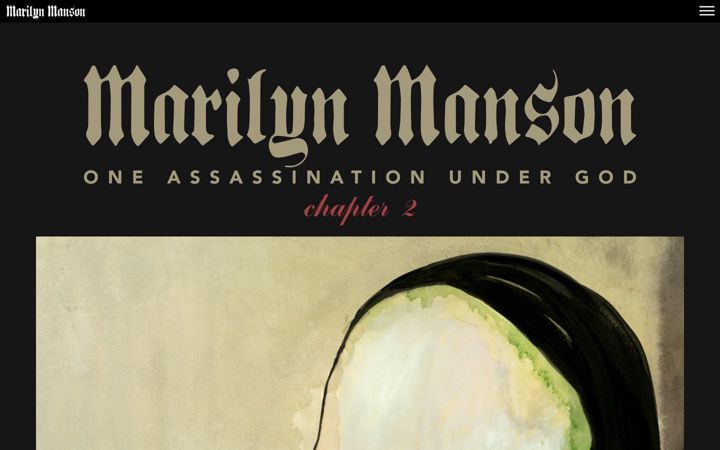 Screenshot of marilynmanson.com