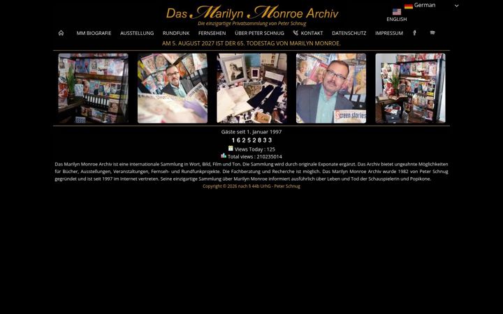 Screenshot of marilynmonroe.de