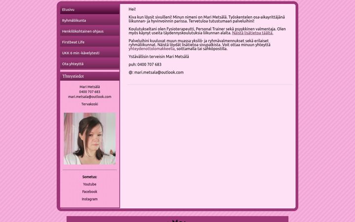 Screenshot of marimetsala.fi