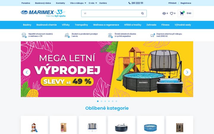 Zrzut ekranu marimex.cz