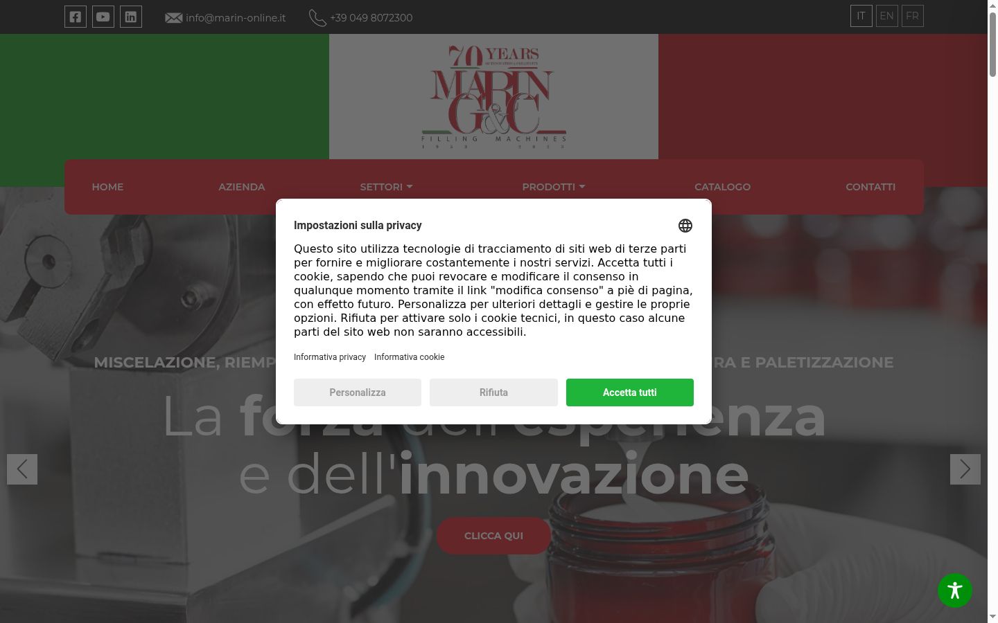 Screenshot tal-banner tal-kunsens muri qabel kwalunkwe interazzjoni