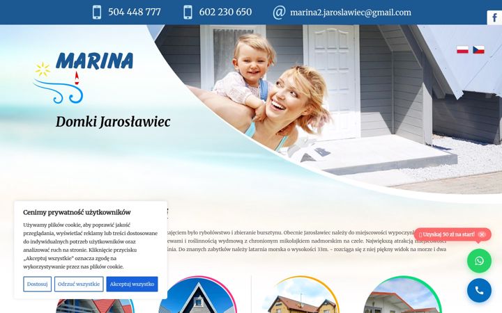 Screenshot of marina-domki.pl