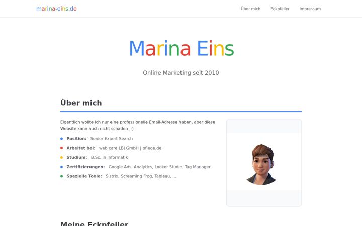 Screenshot of marina-eins.de