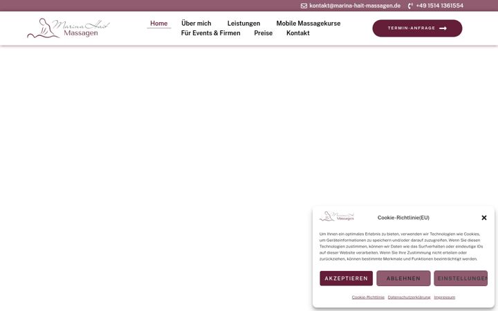 Screenshot of marina-hait-massagen.de