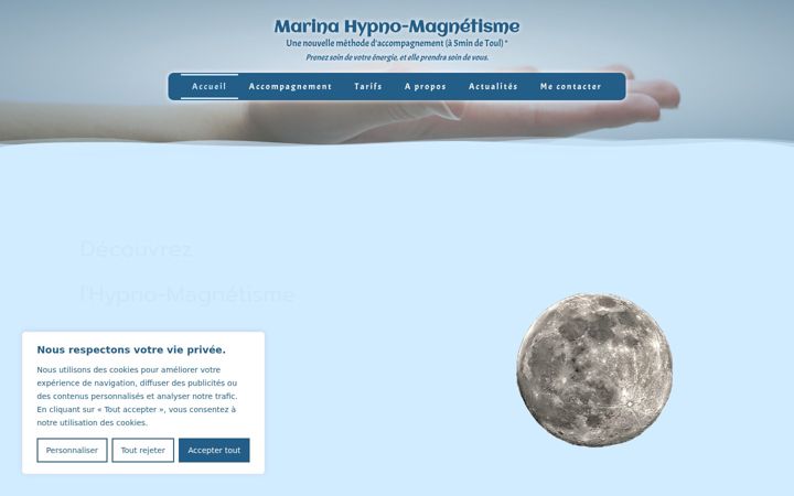 Screenshot of marina-hypno-magnetisme.fr