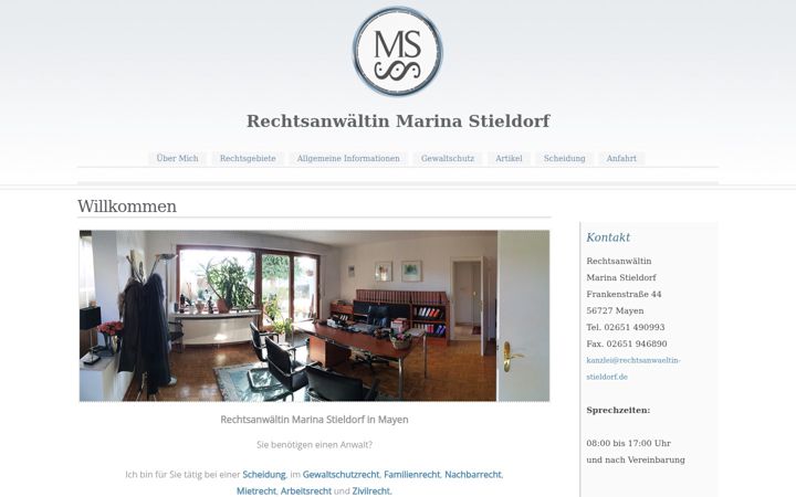 Screenshot of marina-stieldorf.de