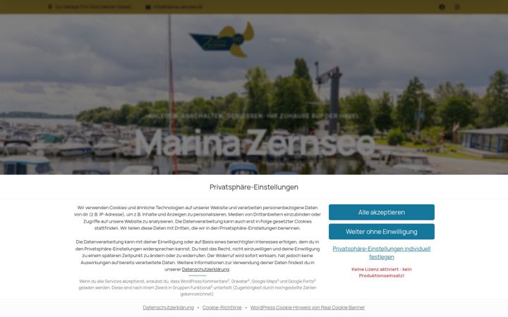 Screenshot of marina-zernsee.de