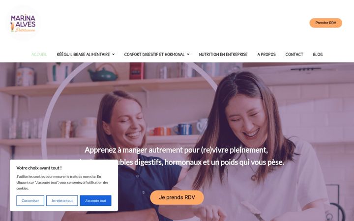 Screenshot of marinaalvesdietetique.com