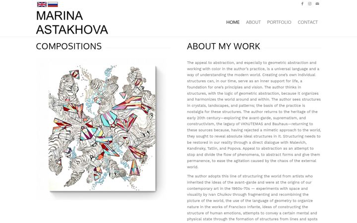 Screenshot of marinaastakhova.com