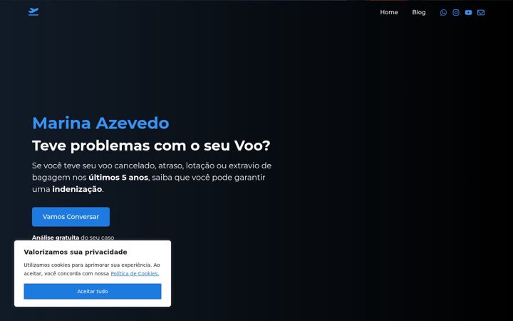 Screenshot of marinaazevedo.adv.br