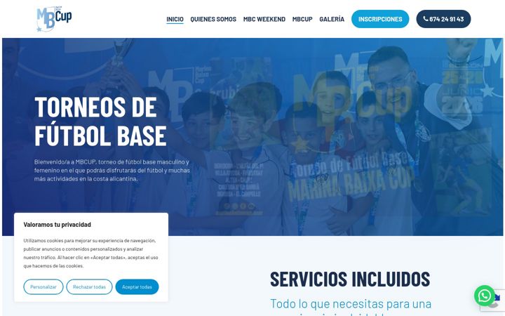 Screenshot of marinabaixacup.com