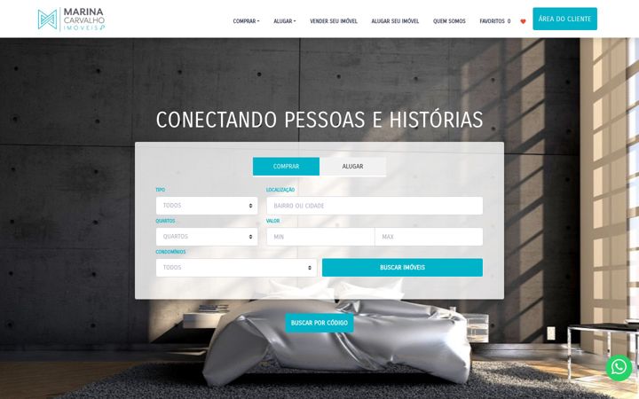 Screenshot of marinacarvalhoimoveis.com.br