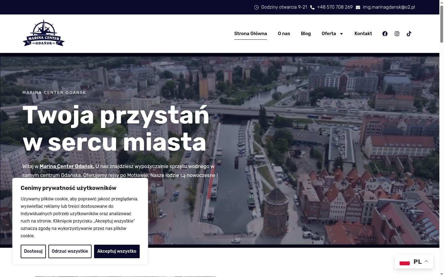 Snímek obrazovky baneru souhlasu zobrazeného před jakoukoli interakcí