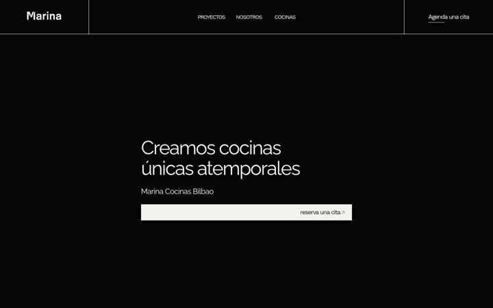 Screenshot of marinacocinas.com