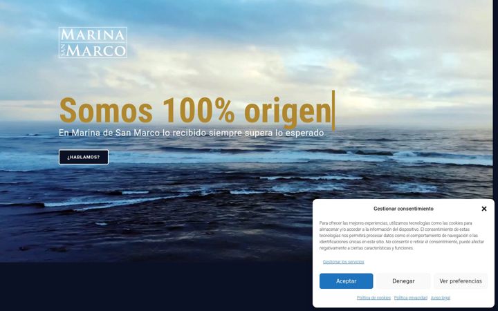 Screenshot of marinadesanmarco.com