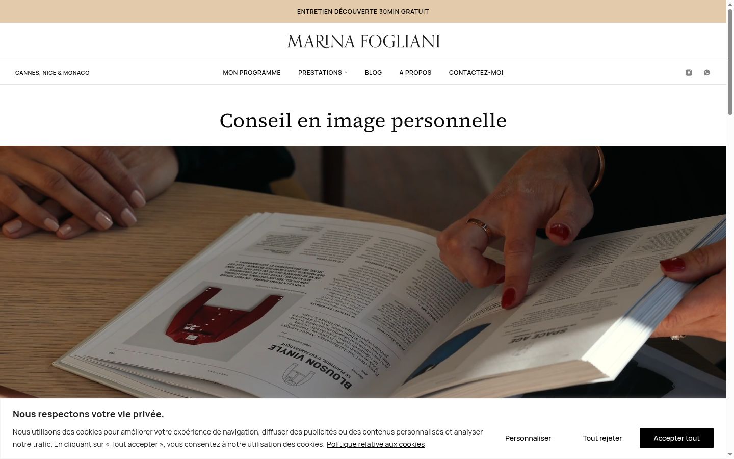 Screenshot del banner di consenso mostrato prima di qualsiasi interazione