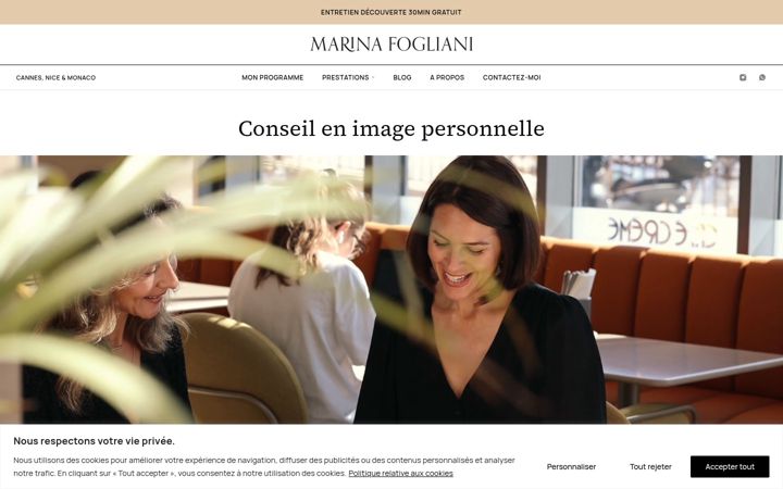 Screenshot of marinafogliani.com