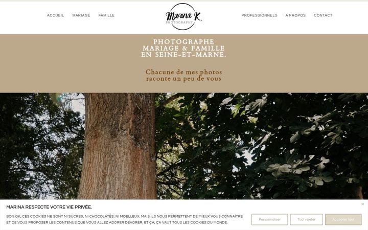 Screenshot of marinakyroglou.fr
