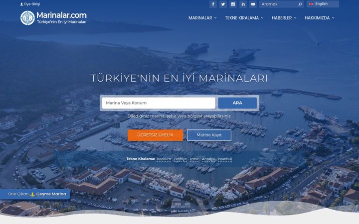 Screenshot of marinalar.com