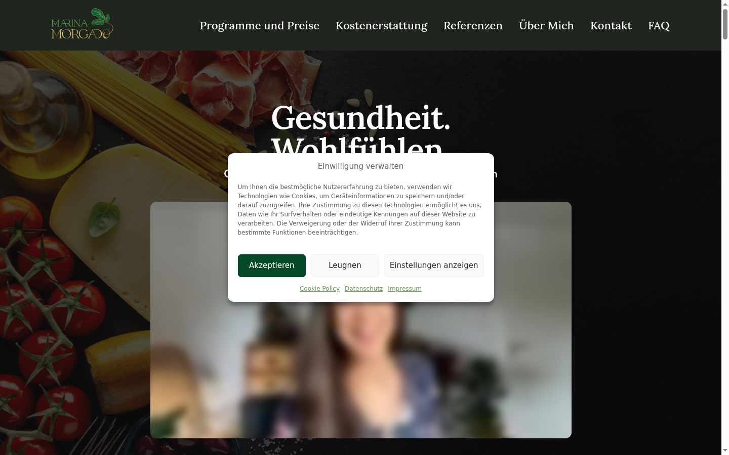 Screenshot tal-banner tal-kunsens muri qabel kwalunkwe interazzjoni
