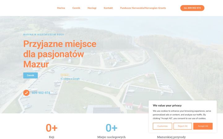 Screenshot of marinaniedzwiedzirog.pl