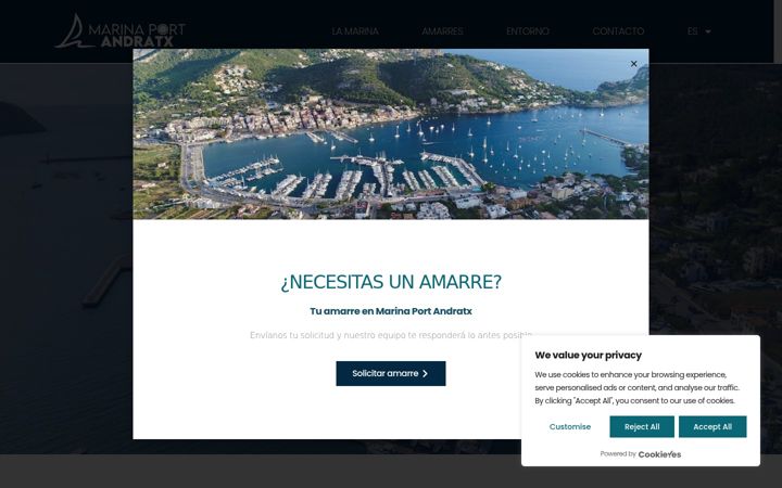 Screenshot of marinaportandratx.com